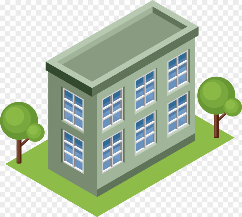 Lawn House Isometric Projection Photography Illustration PNG