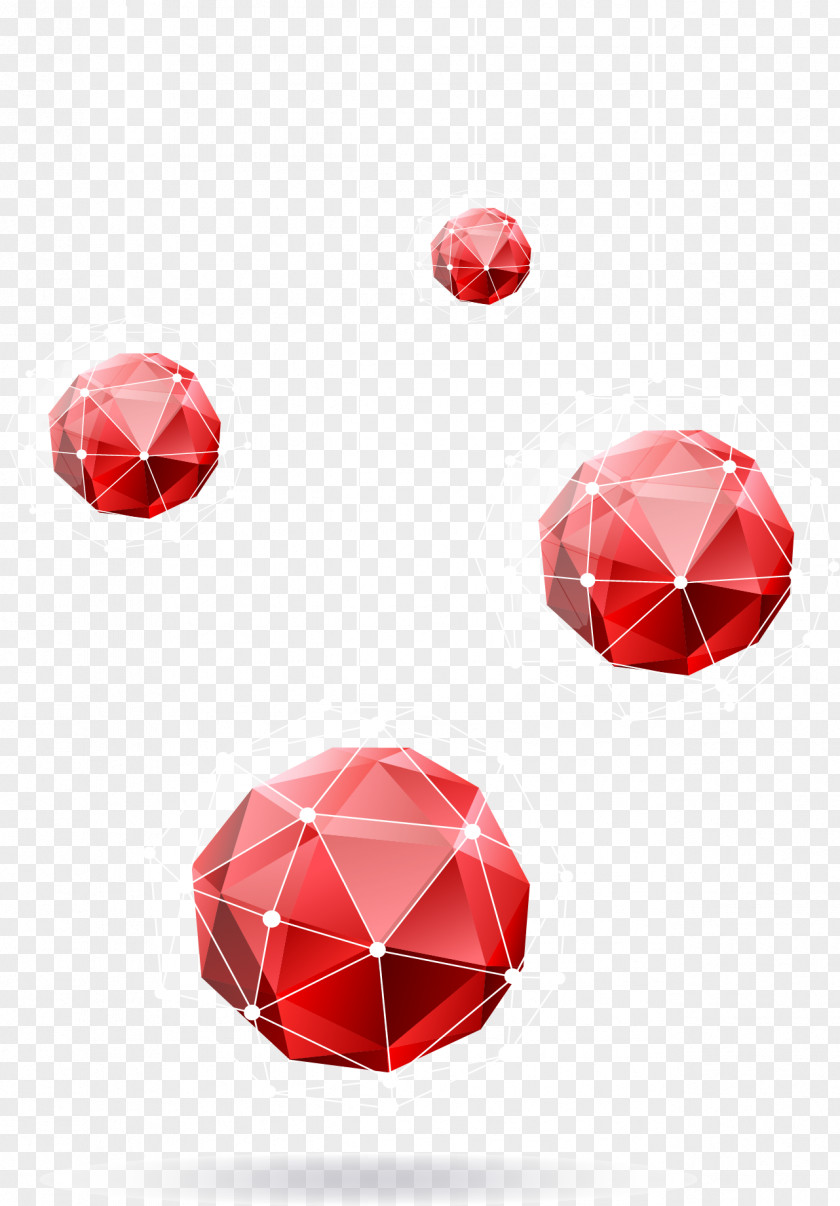 Ruby Low Polygon Ornaments 3D Computer Graphics Euclidean Vector Geometry PNG