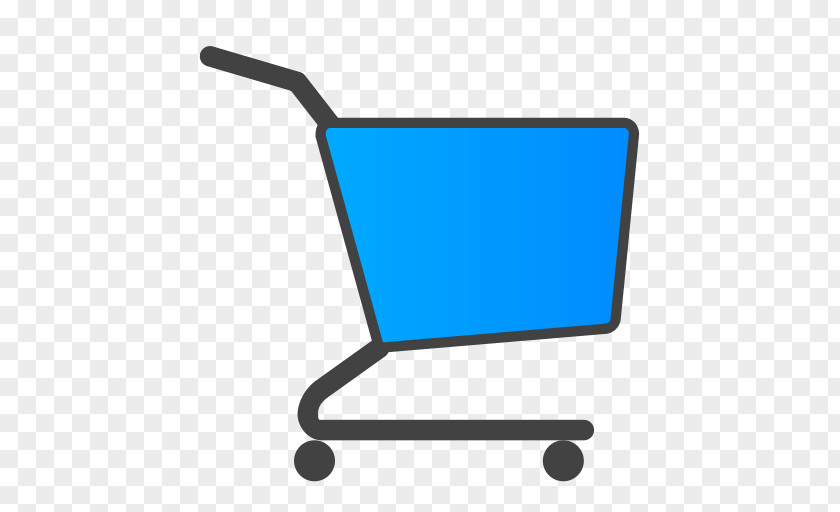 Blue Shopping Cart Icon PNG