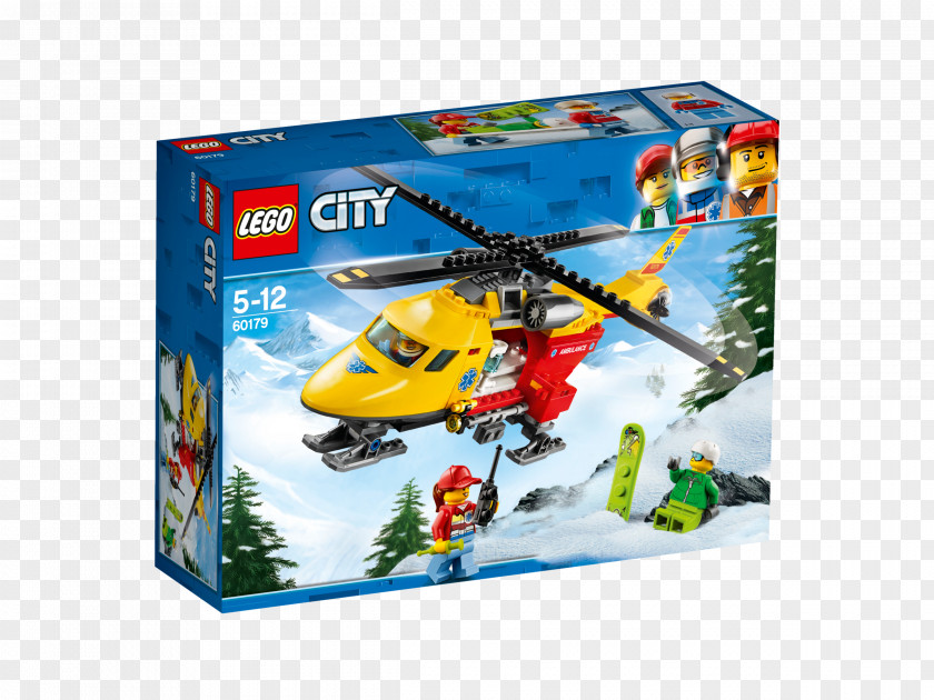 Lego City LEGO 60179 Ambulance Helicopter Ambulanshelikopter Toy PNG