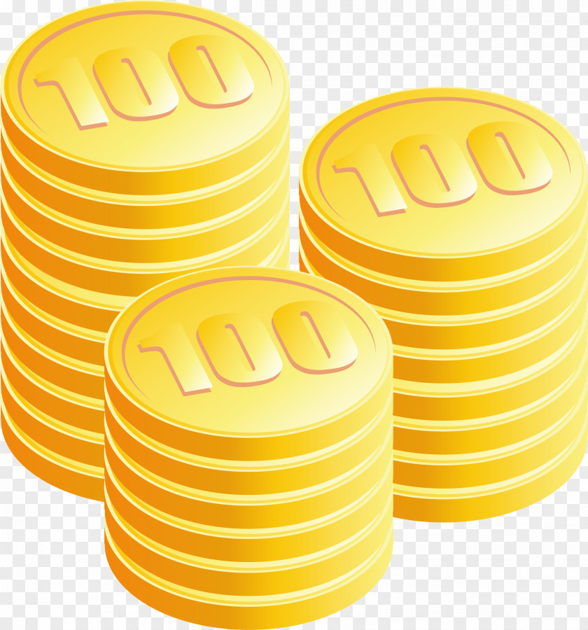 Gold Coin Cartoon Money Banknote PNG