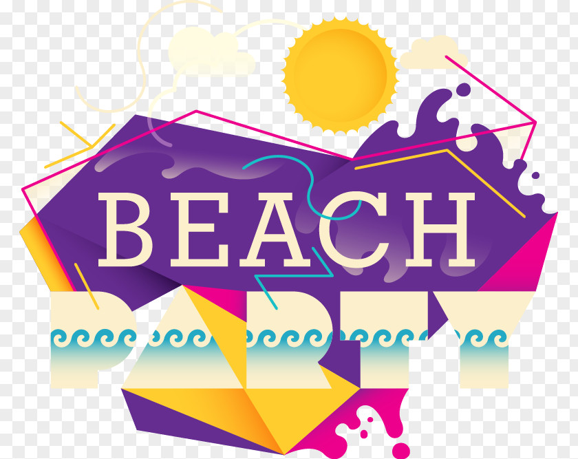 Abstract Irregular Shape Monogram Poster Party Beach Illustration PNG