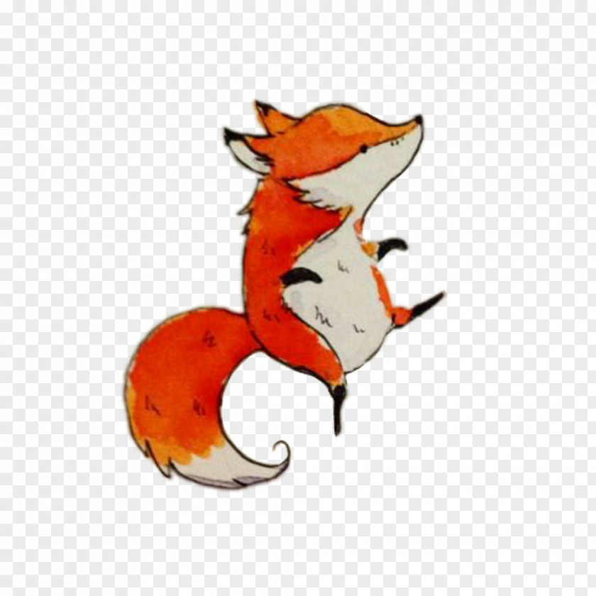 Fox Drawing Art Red PNG