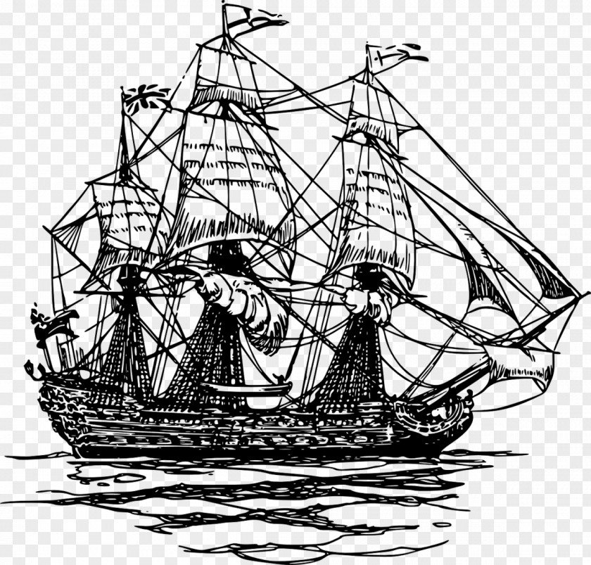 Ship Drawing Of The Line Clip Art PNG