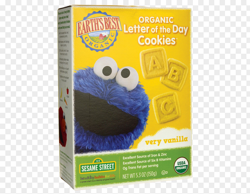 Sesame Street Letter B Organic Food Earth's Best Of The Day Cookies Very Vanilla Baby PNG