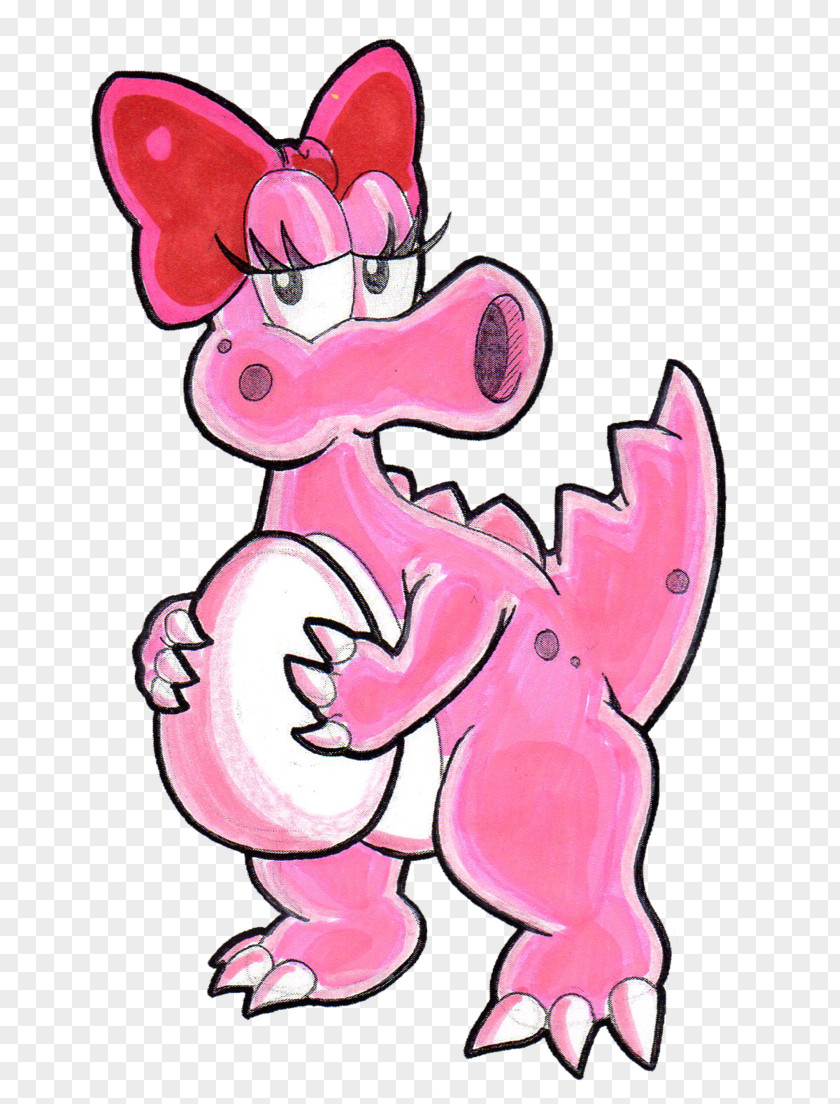 Super Mario RPG Cartoon Pink M Character Clip Art PNG