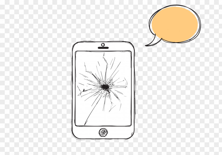 The Smartphone Screen Is Broken Designer PNG