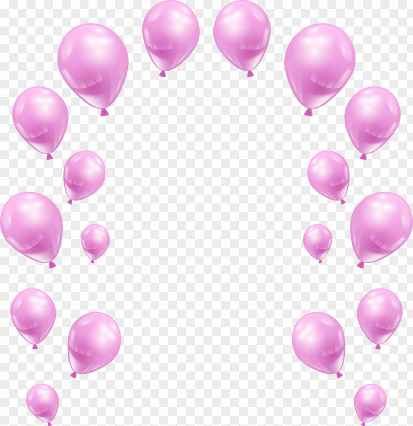 Vector Hand-painted Pearl Balloons Pink Balloon PNG