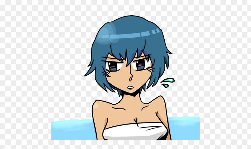 Blue Hair Bubble Japanese Hot Spring Picture Material Bathing Onsen PNG