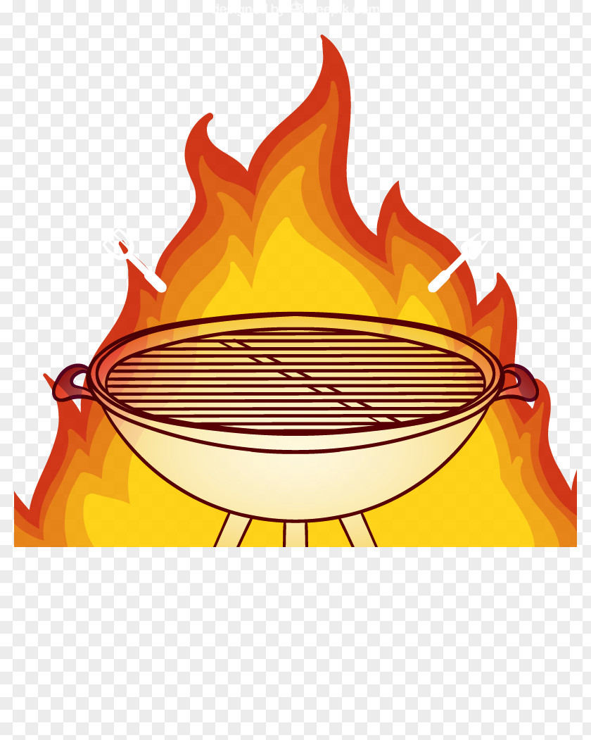 Cartoon Vector Fire Barbecue Furnace PNG