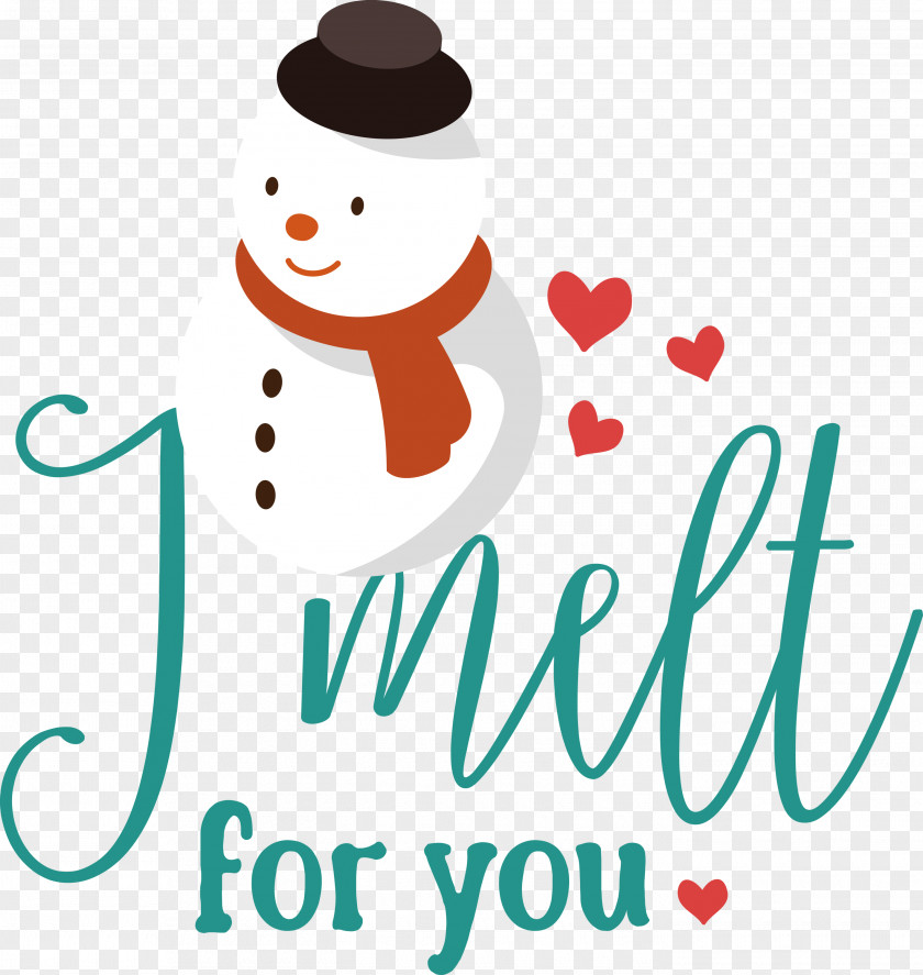 I Melt For You Snowman Winter PNG