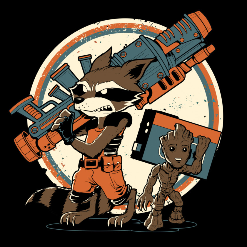 Raccoon Rocket Baby Groot Star-Lord Drax The Destroyer PNG