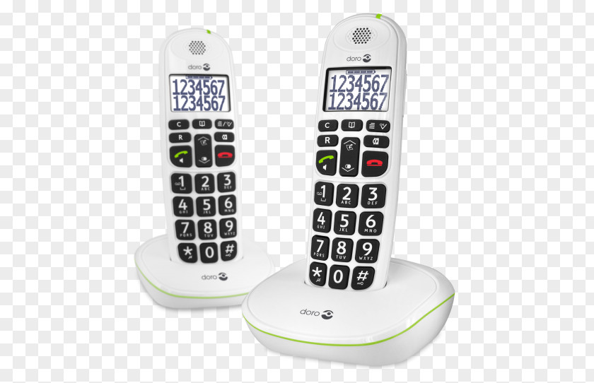 Cordless Telephone Doro PhoneEasy 100w Digital Enhanced Telecommunications PNG