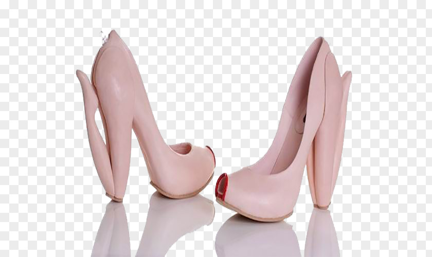 Pink Body High Heels Shoe High-heeled Footwear Designer PNG