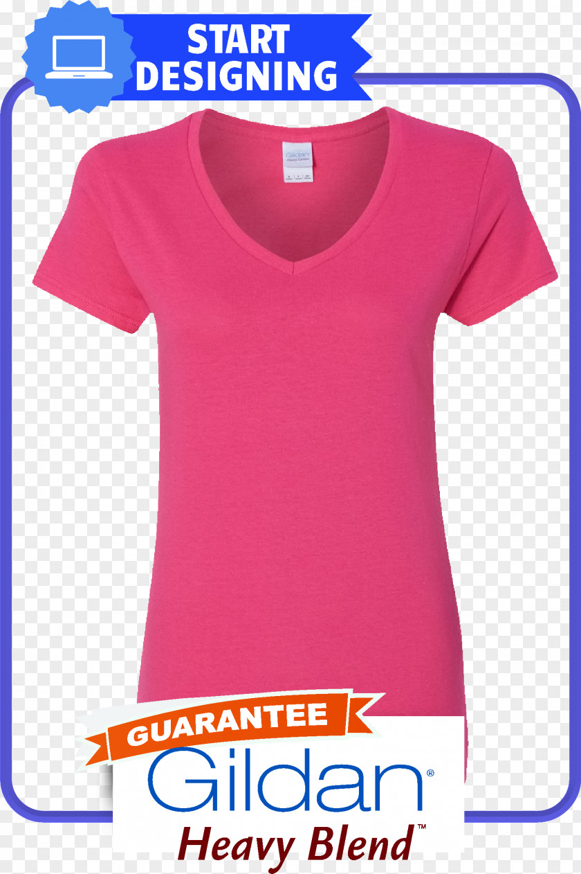 Tshirt T-shirt Gildan Womens Short Sleeve V-Neck Tee Neckline PNG