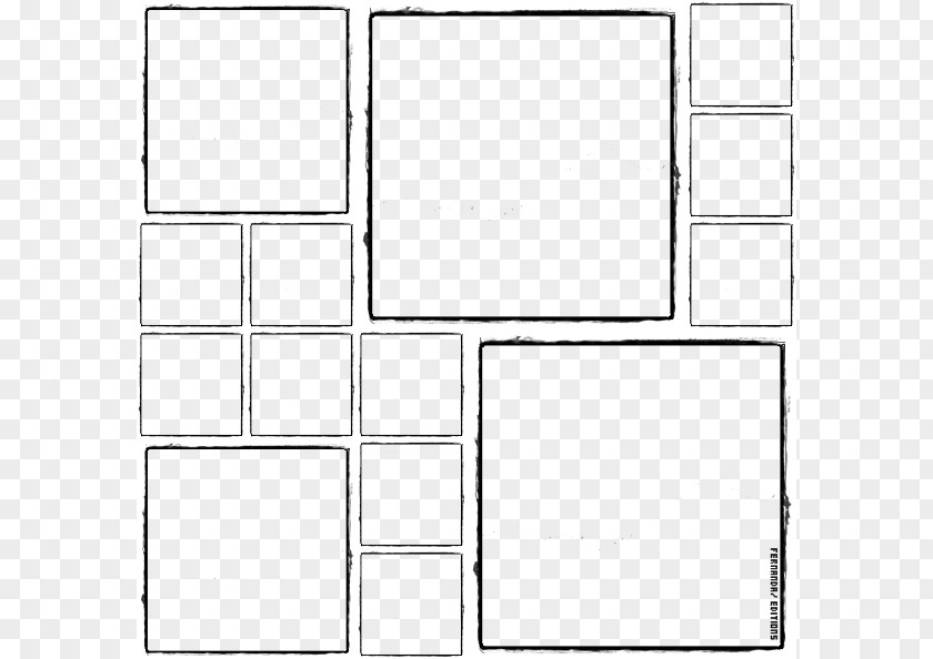 Collage Clipart Black And White Square Area Pattern PNG