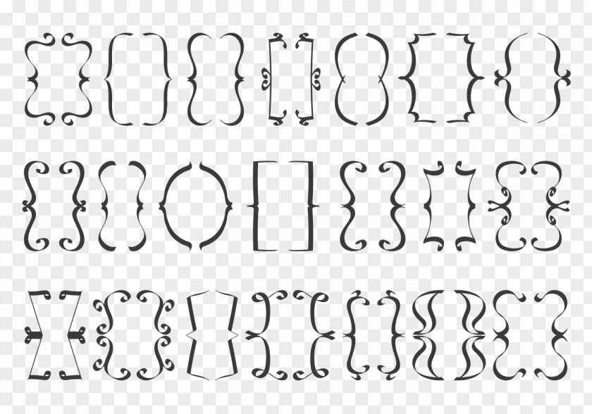 Curly Bracket Typography PNG