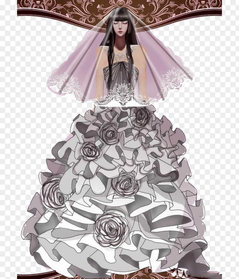 Dream Wedding Design Contemporary Western Dress PNG