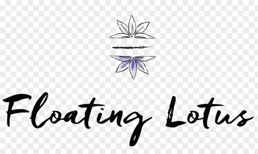 Floating Island Logo Lotus Calligraphy Graphic Design Font PNG