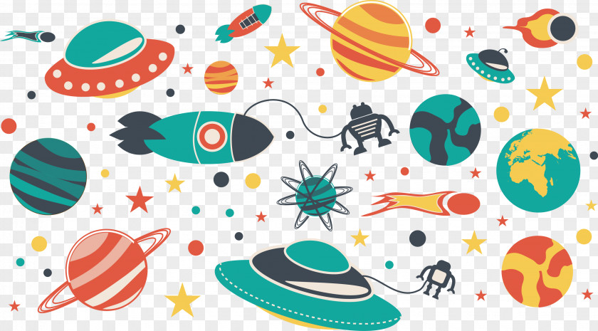 Space Universe Flat Material Outer Illustrator Illustration PNG