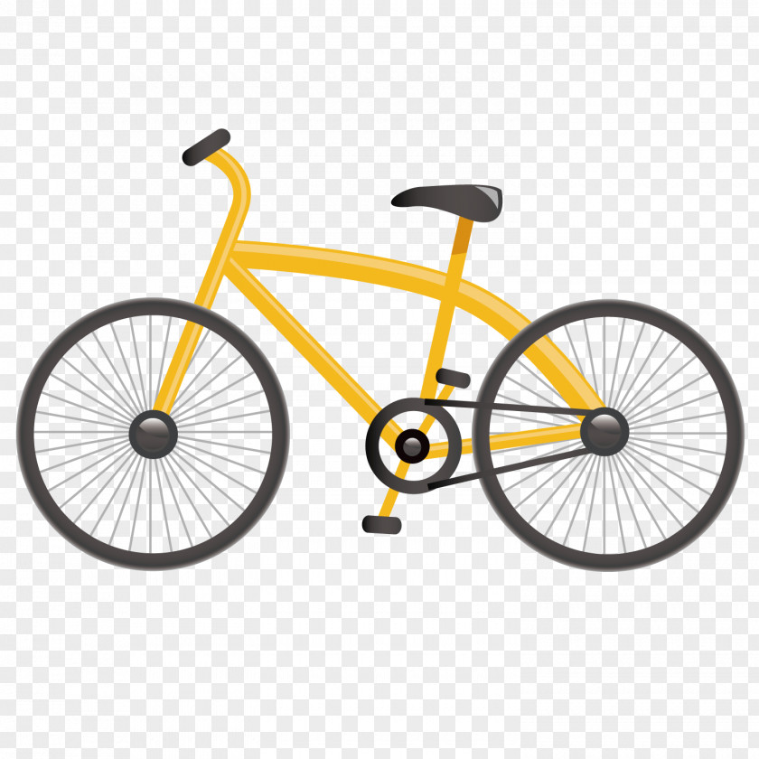 Yellow Bike Bicycle Template PNG