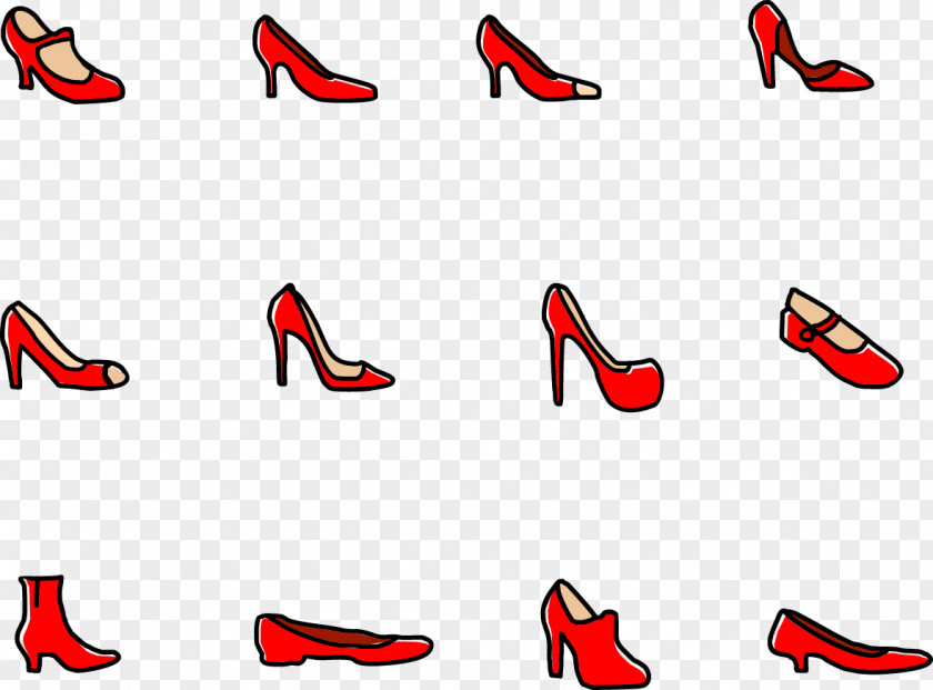 Big Red Shoes Shoe High-heeled Footwear PNG