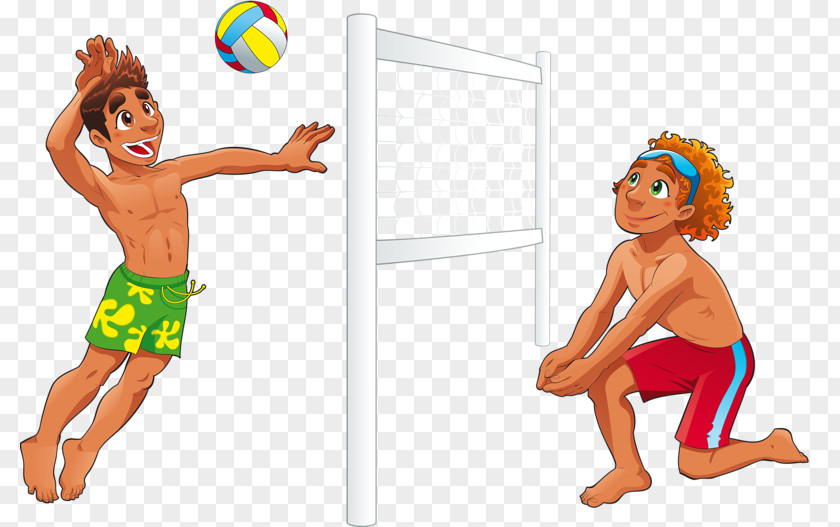 Boy Playing Volleyball Beach Royalty-free PNG