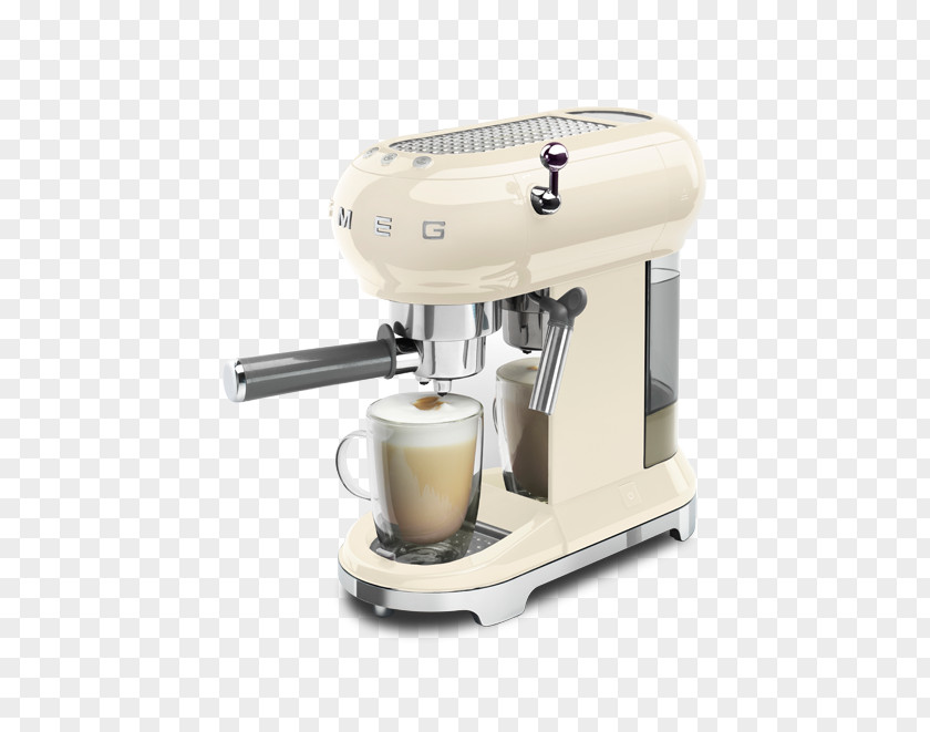 Coffee Machine Retro Espresso Machines Coffeemaker Smeg PNG