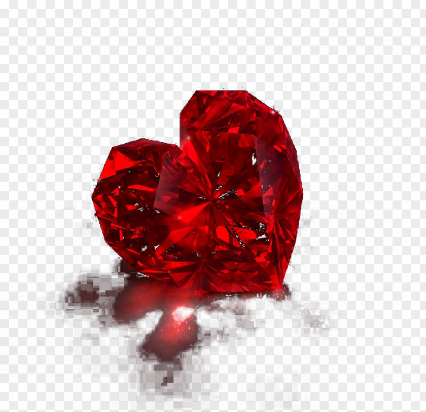 Crystal Heart Red Euclidean Vector PNG