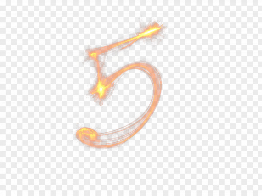 Flame Numbers Body Jewellery Font PNG