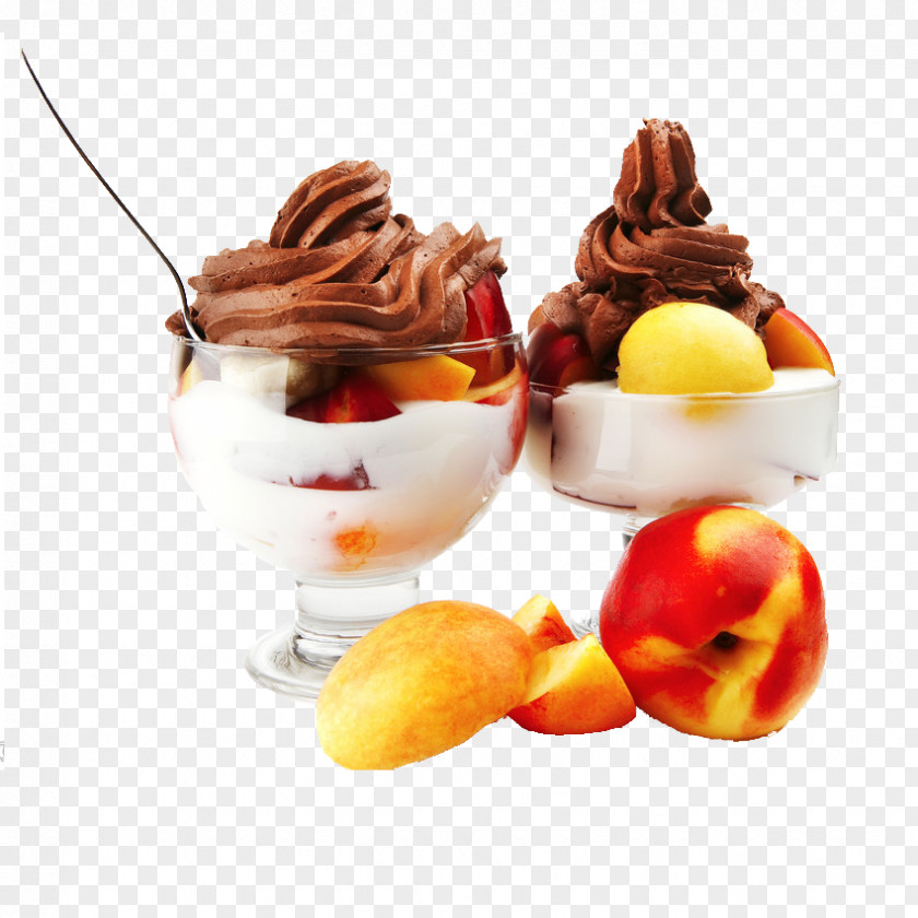 Ice Cream Fried Frozen Yogurt Fruit PNG