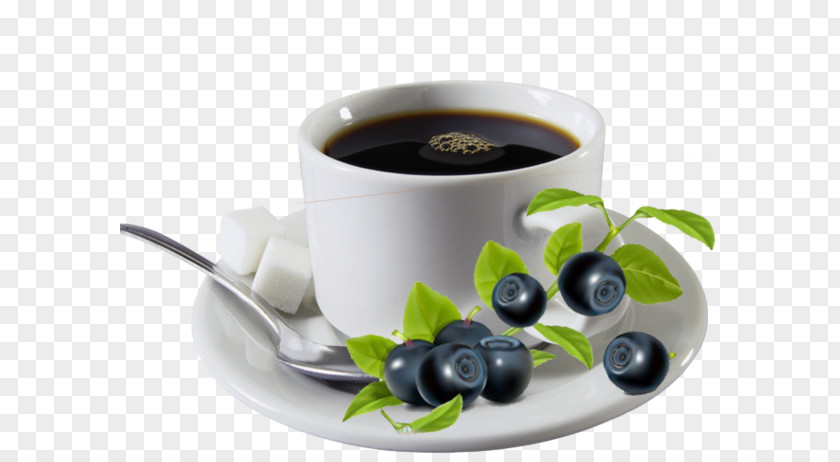 Blueberry Fruit Coffee Cup Cafe Tea Bean PNG