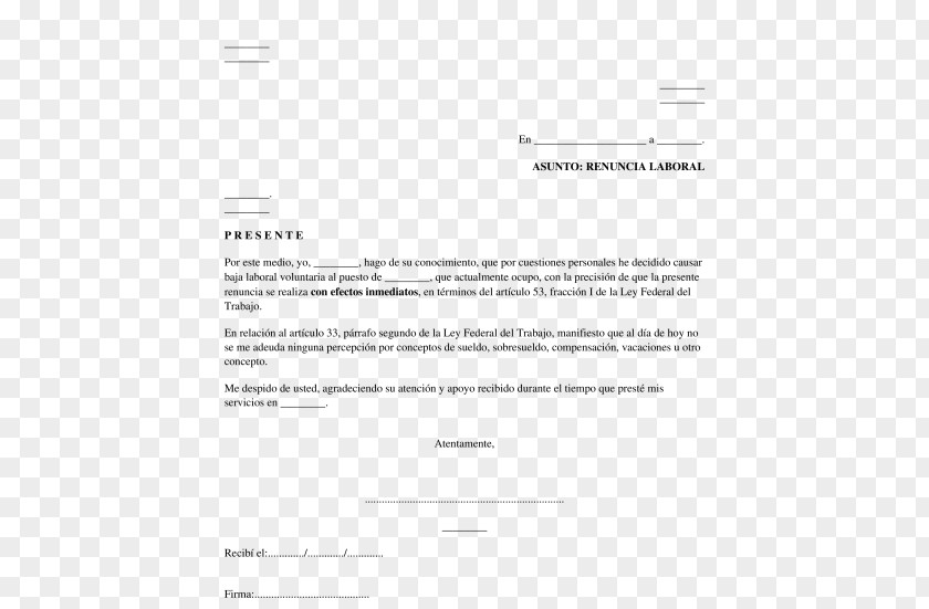 Certificate Template Document Business Letter Waiver Of Resignation PNG