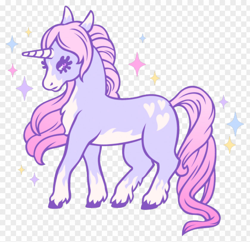 Line Art Pink Hair Horse Mane Violet Purple PNG