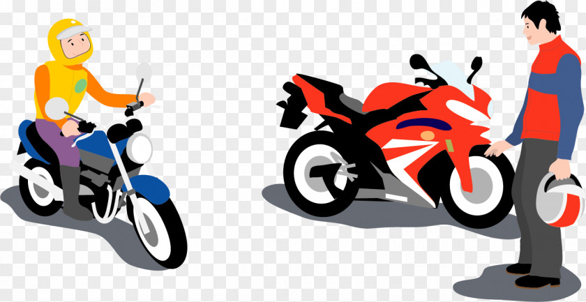 Vector Hand-painted Motorcycle Car Euclidean Computer File PNG