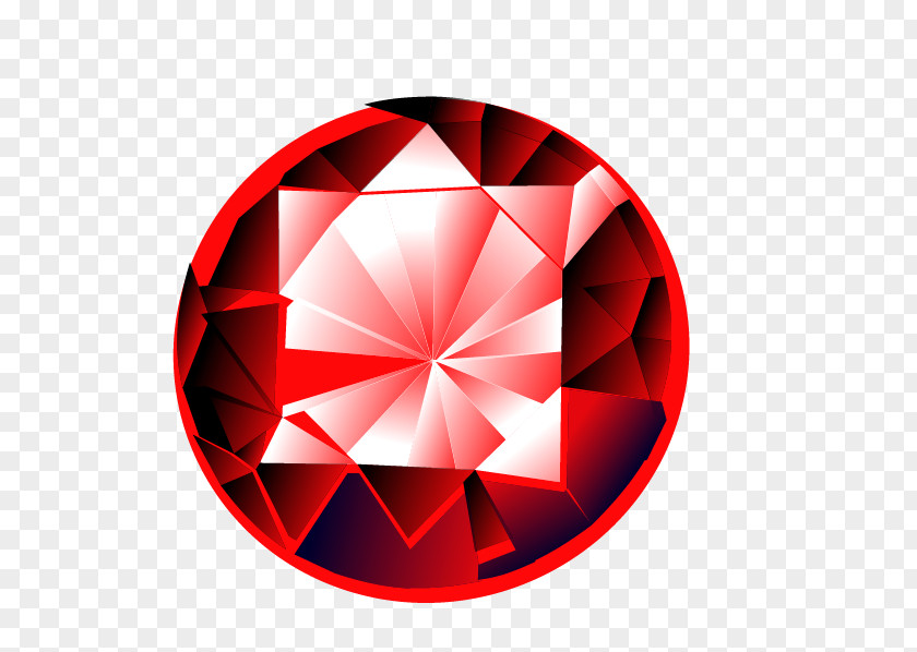 Hand Painted Ruby Gemstone Diamond Crown PNG