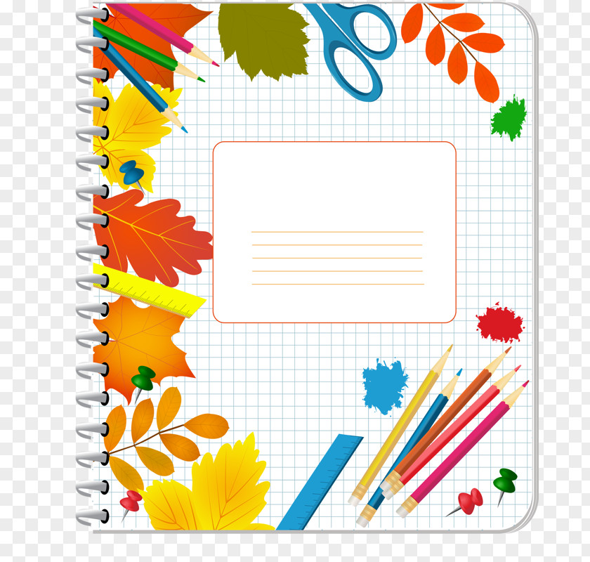 Notebook Cover Crayon Drawing School Clip Art PNG