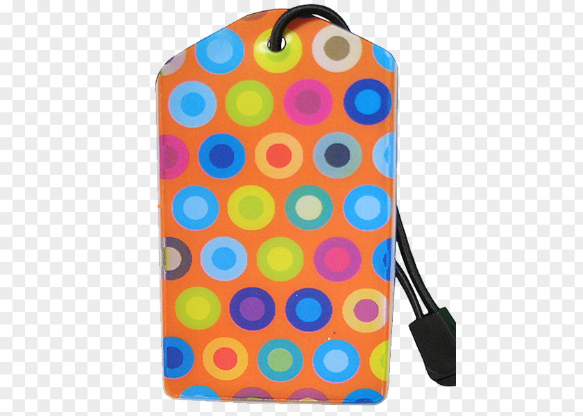 Orange Dots Bag Tag Travel Product Baggage PNG