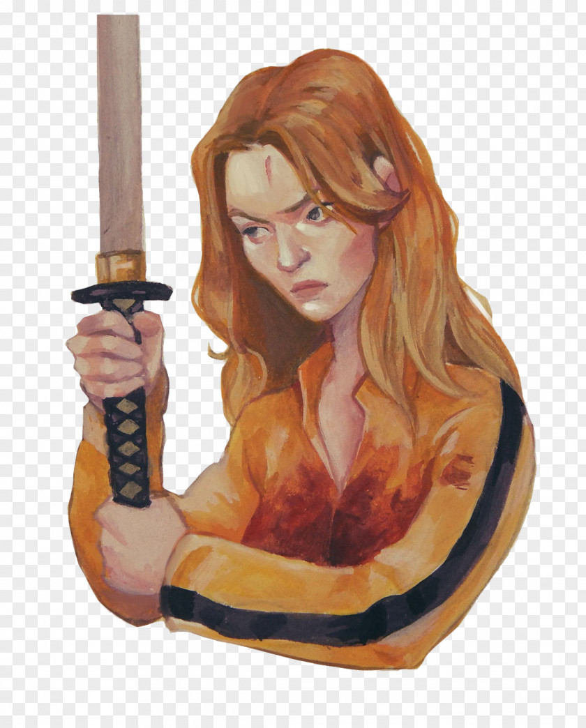 Painted Sword Woman Concept Art Illustration PNG