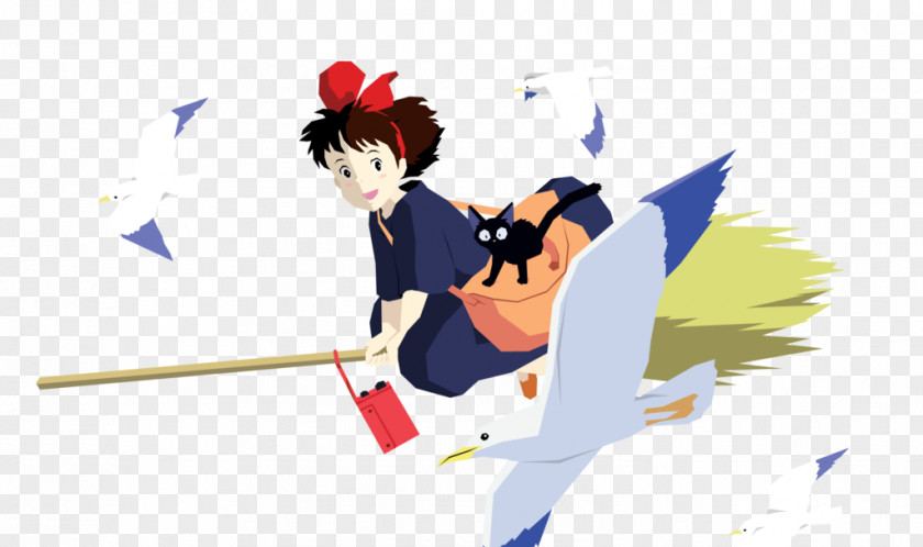Jiji Studio Ghibli Wall Decal Sticker PNG