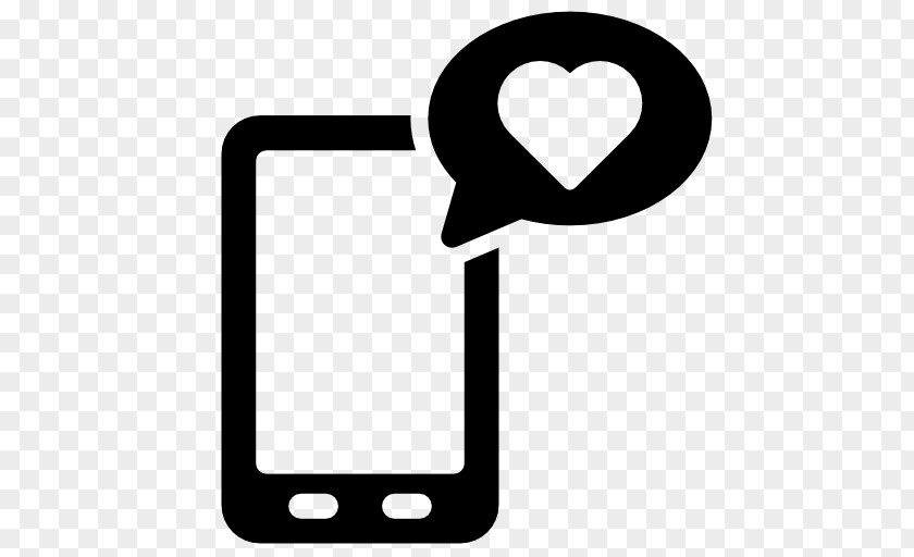 Mobile Phones Love Heart PNG