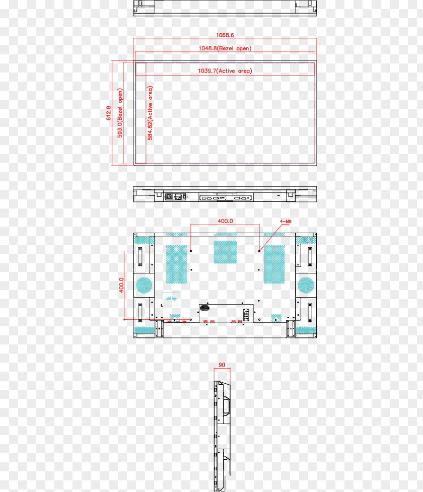 Full Hd Lcd Screen Floor Plan Line PNG
