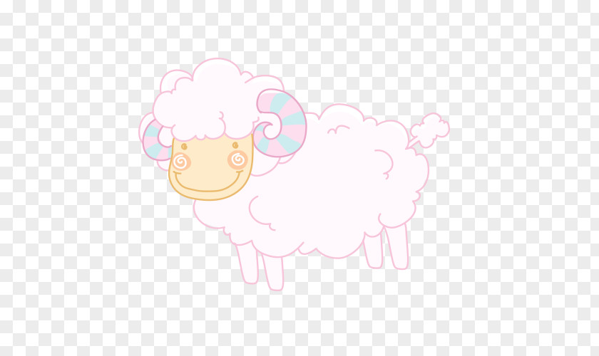 Hand Painted Small Sheep Carnivora Textile Nose Illustration PNG