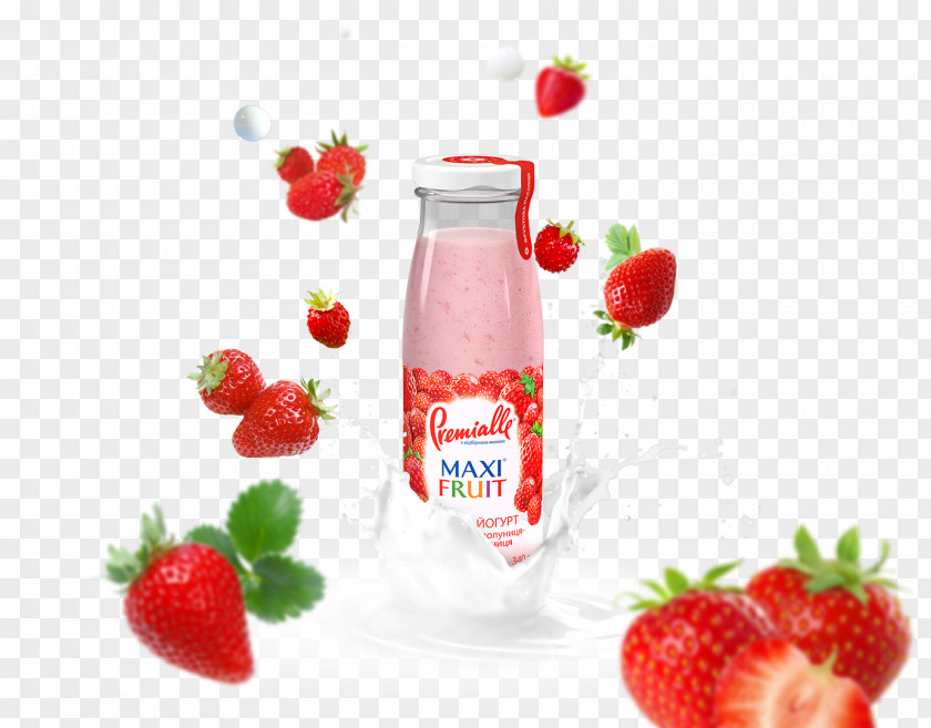 Strawberry Yogurt Juice Milkshake Lip Balm PNG