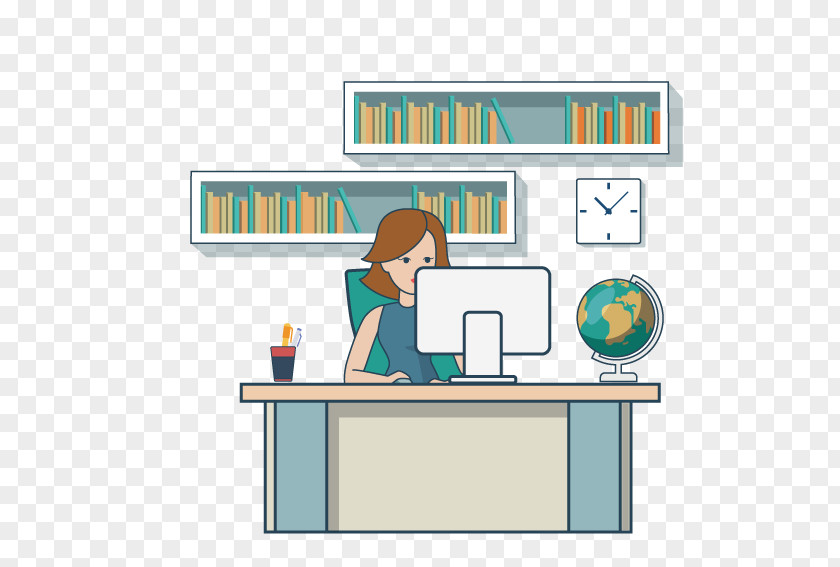 Women Working In The Office Late At Night Labor Clip Art PNG
