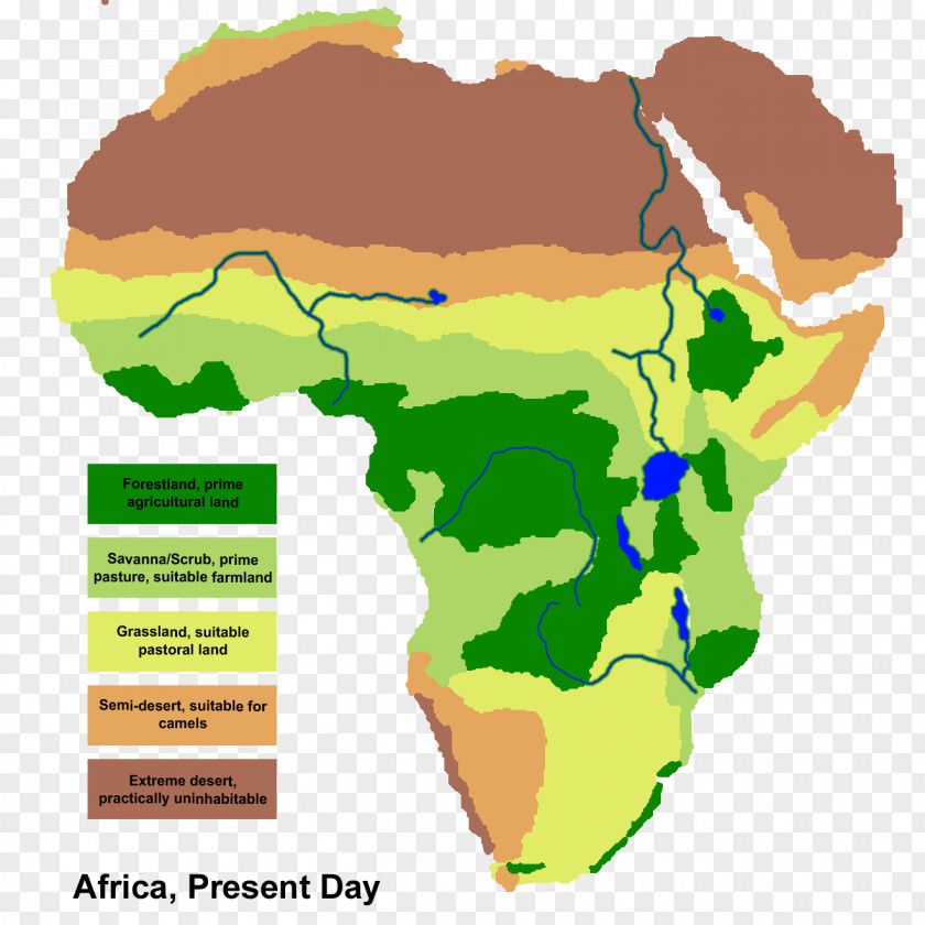 Africa Savanna Map Grassland Geography PNG