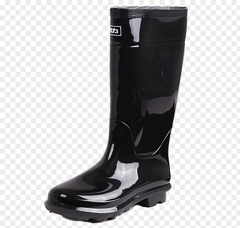 Black Rubber Boots Riding Boot Shoe Wellington Steel-toe PNG