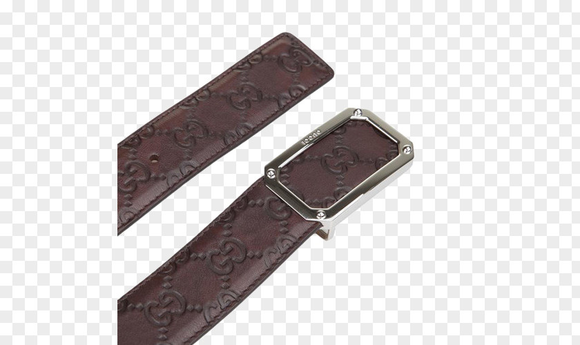 GUCCI Men's Double G Embossed Belt Gucci Leather Buckle PNG