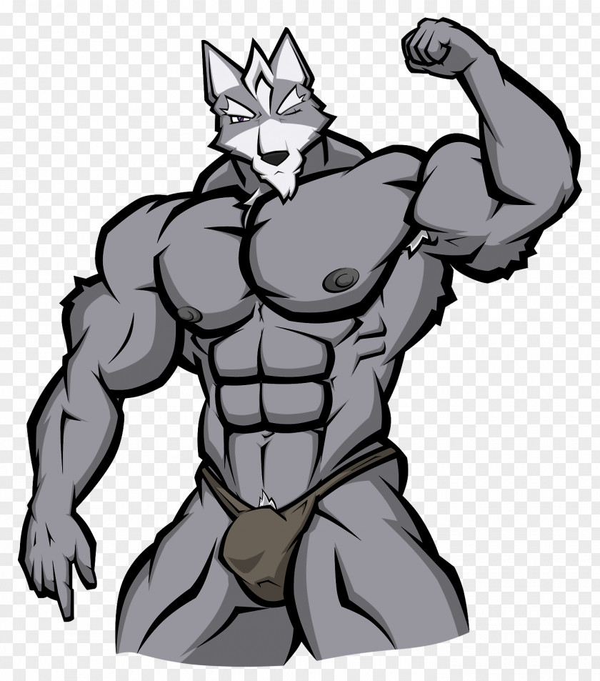 Muscle Gray Wolf Bodybuilding O'Donnell Clip Art PNG