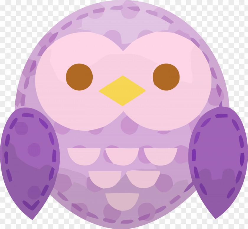 Owl Purple Violet Cartoon Pink PNG